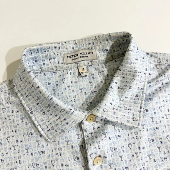 Peter Millar Lil' Friday Performance Golf Jersey Polo 'The M Invitational' Med. - Picture 5 of 6